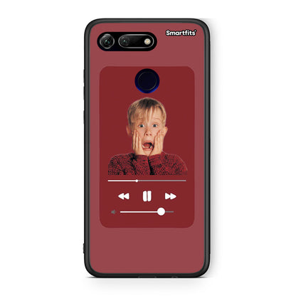 Huawei Honor View 20 Xmas Alone Music θήκη από τη Smartfits με σχέδιο στο πίσω μέρος και μαύρο περίβλημα | Smartphone case with colorful back and black bezels by Smartfits