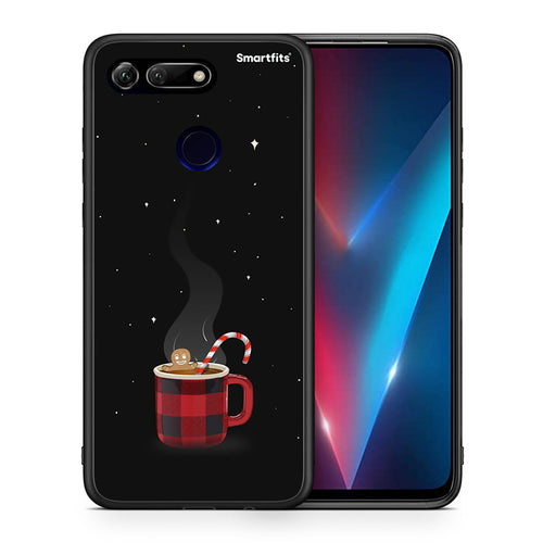 Θήκη Honor View 20 Xmas Bathing από τη Smartfits με σχέδιο στο πίσω μέρος και μαύρο περίβλημα | Honor View 20 Xmas Bathing case with colorful back and black bezels