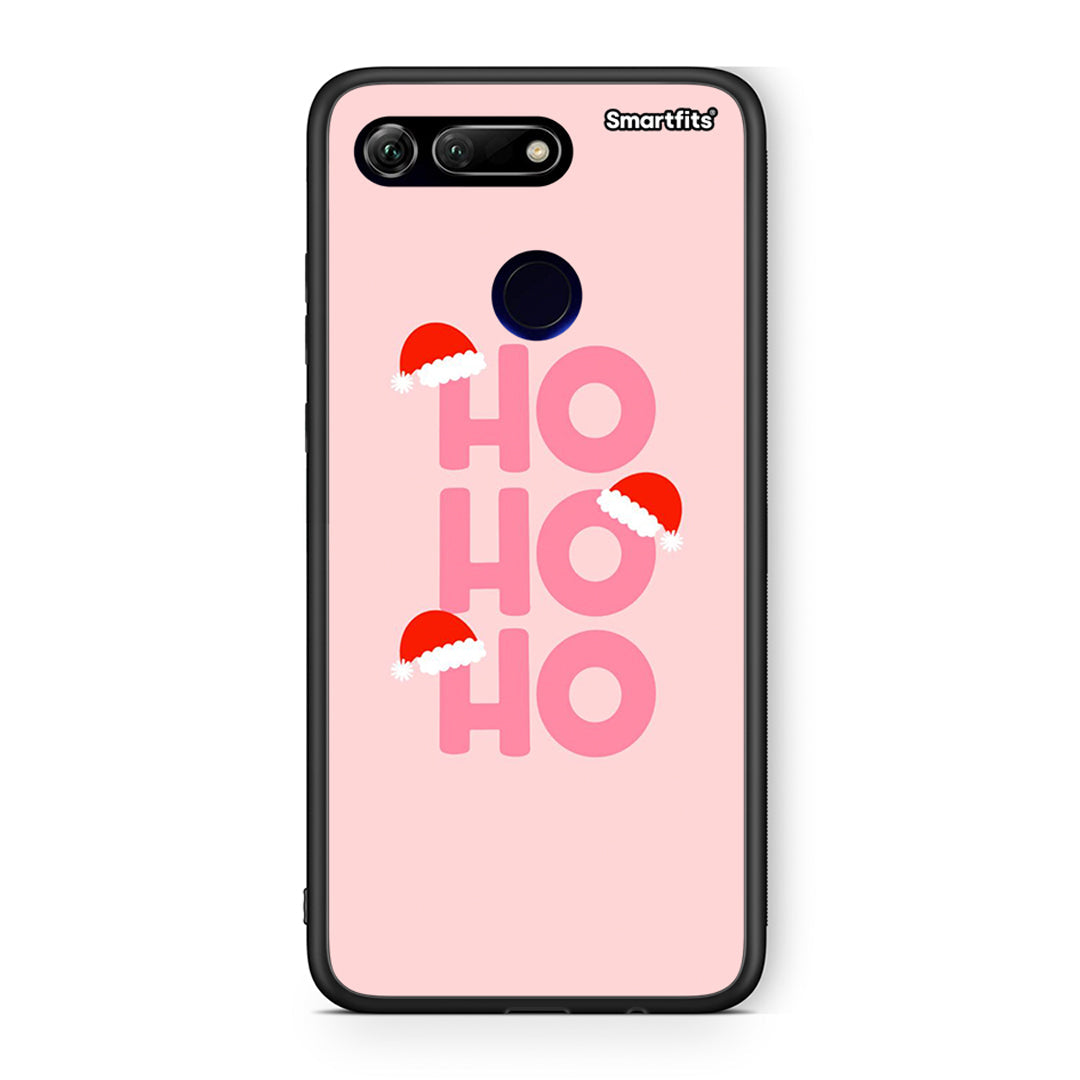 Huawei Honor View 20 Xmas Ho Ho Ho θήκη από τη Smartfits με σχέδιο στο πίσω μέρος και μαύρο περίβλημα | Smartphone case with colorful back and black bezels by Smartfits