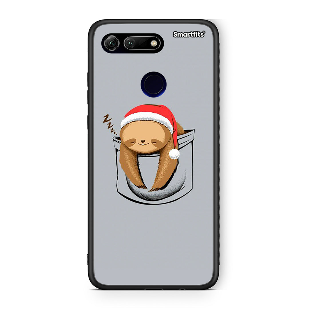Huawei Honor View 20 Xmas Zzzz θήκη από τη Smartfits με σχέδιο στο πίσω μέρος και μαύρο περίβλημα | Smartphone case with colorful back and black bezels by Smartfits