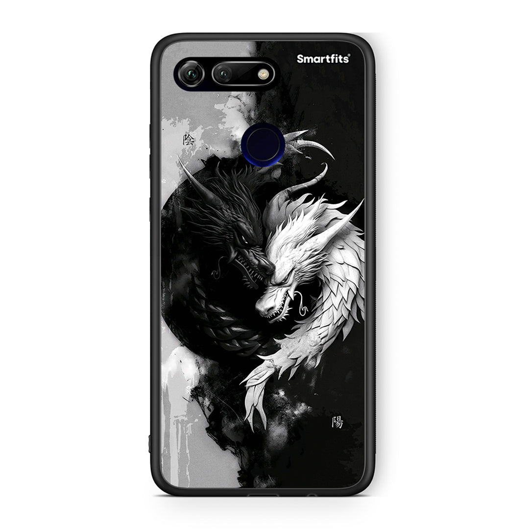 Honor View 20 Yin Yang Θήκη από τη Smartfits με σχέδιο στο πίσω μέρος και μαύρο περίβλημα | Smartphone case with colorful back and black bezels by Smartfits