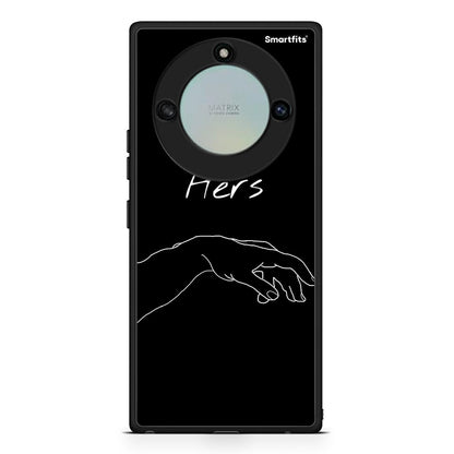 Honor X40 Aeshetic Love 1 Θήκη Αγίου Βαλεντίνου από τη Smartfits με σχέδιο στο πίσω μέρος και μαύρο περίβλημα | Smartphone case with colorful back and black bezels by Smartfits