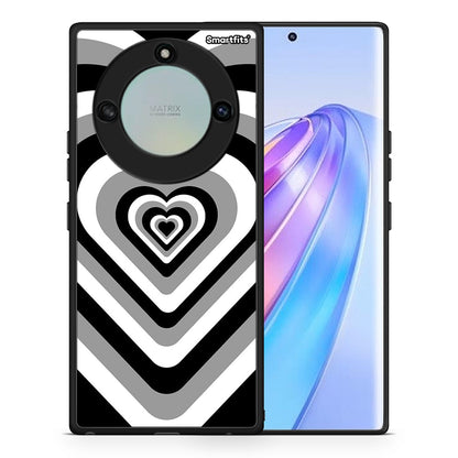 Θήκη Honor X40 Black Hearts από τη Smartfits με σχέδιο στο πίσω μέρος και μαύρο περίβλημα | Honor X40 Black Hearts case with colorful back and black bezels
