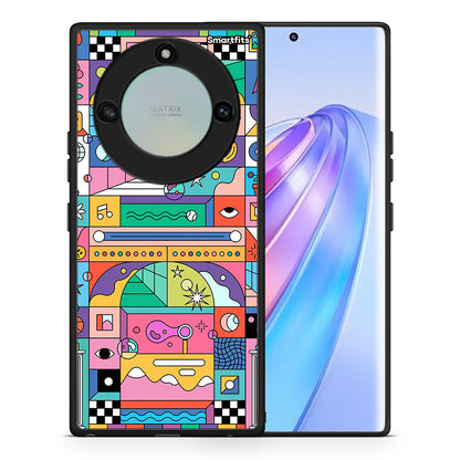 Θήκη Honor X40 Bubbles Soap από τη Smartfits με σχέδιο στο πίσω μέρος και μαύρο περίβλημα | Honor X40 Bubbles Soap case with colorful back and black bezels