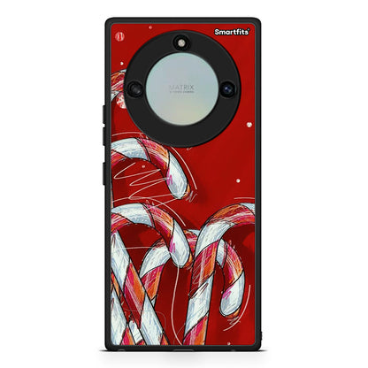 Honor X40 Candy Cane θήκη από τη Smartfits με σχέδιο στο πίσω μέρος και μαύρο περίβλημα | Smartphone case with colorful back and black bezels by Smartfits
