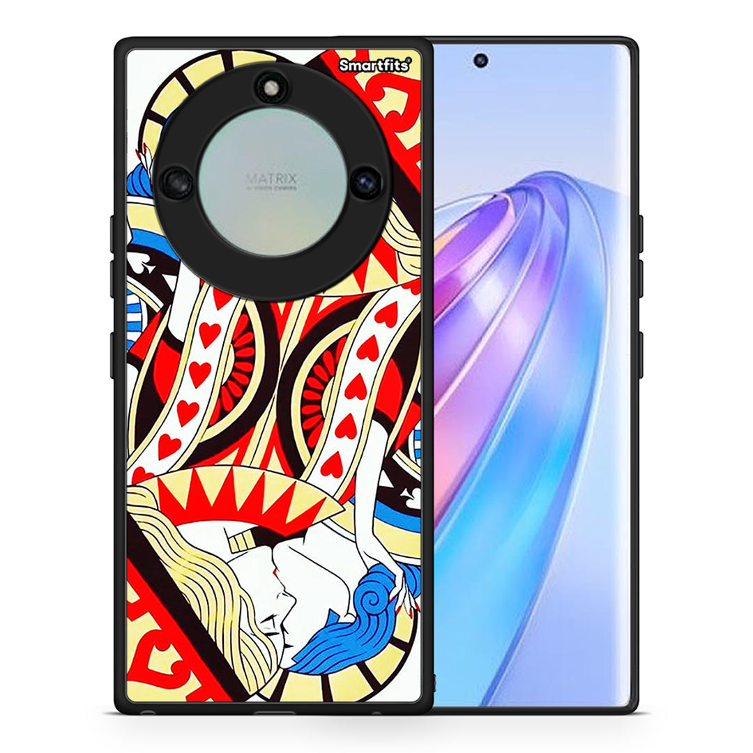 Θήκη Honor X40 Card Love από τη Smartfits με σχέδιο στο πίσω μέρος και μαύρο περίβλημα | Honor X40 Card Love case with colorful back and black bezels