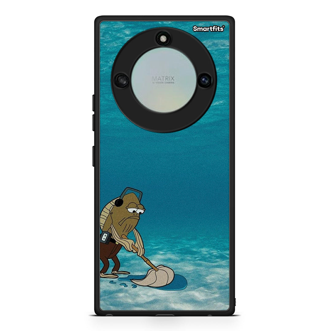 Honor X40 Clean The Ocean Θήκη από τη Smartfits με σχέδιο στο πίσω μέρος και μαύρο περίβλημα | Smartphone case with colorful back and black bezels by Smartfits