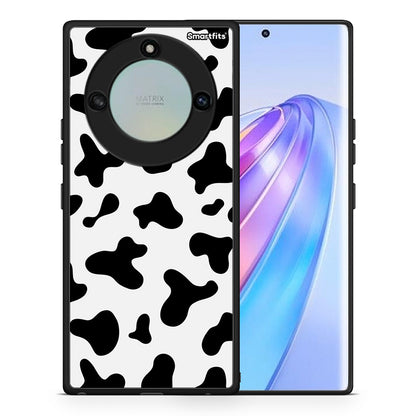 Θήκη Honor X40 Cow Print από τη Smartfits με σχέδιο στο πίσω μέρος και μαύρο περίβλημα | Honor X40 Cow Print case with colorful back and black bezels