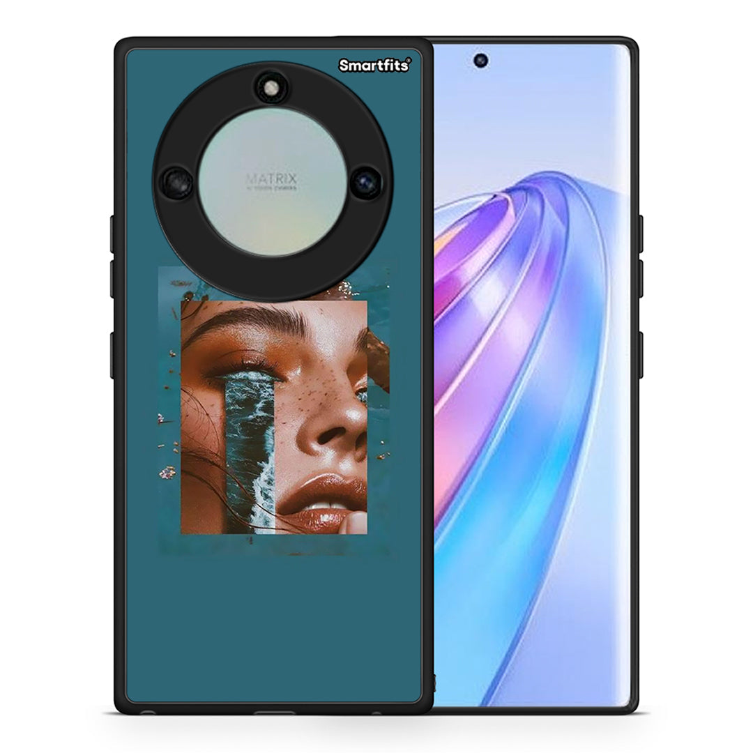 Θήκη Honor X40 Cry An Ocean από τη Smartfits με σχέδιο στο πίσω μέρος και μαύρο περίβλημα | Honor X40 Cry An Ocean case with colorful back and black bezels