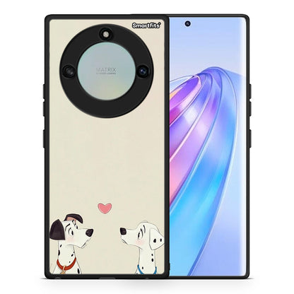 Θήκη Honor X40 Dalmatians Love από τη Smartfits με σχέδιο στο πίσω μέρος και μαύρο περίβλημα | Honor X40 Dalmatians Love case with colorful back and black bezels