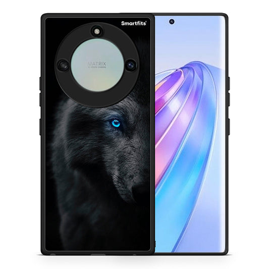 Θήκη Honor X40 Dark Wolf από τη Smartfits με σχέδιο στο πίσω μέρος και μαύρο περίβλημα | Honor X40 Dark Wolf case with colorful back and black bezels