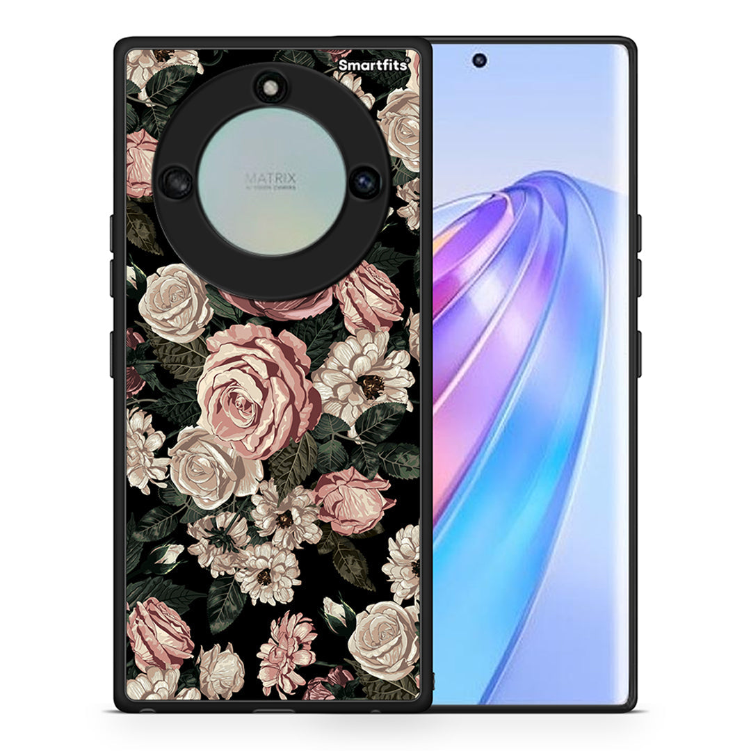 Θήκη Honor X40 Wild Roses Flower από τη Smartfits με σχέδιο στο πίσω μέρος και μαύρο περίβλημα | Honor X40 Wild Roses Flower case with colorful back and black bezels