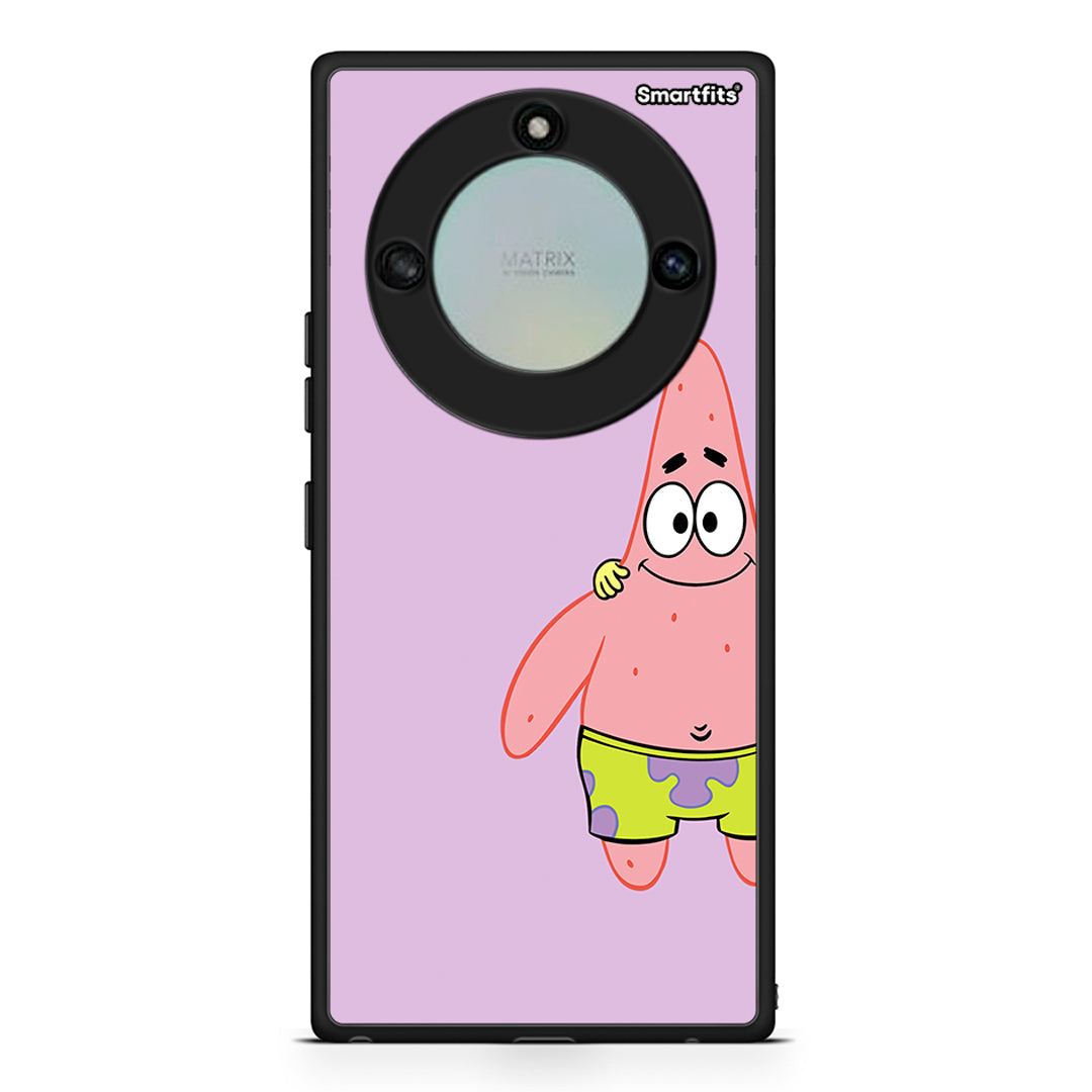 Honor X40 Friends Patrick θήκη από τη Smartfits με σχέδιο στο πίσω μέρος και μαύρο περίβλημα | Smartphone case with colorful back and black bezels by Smartfits