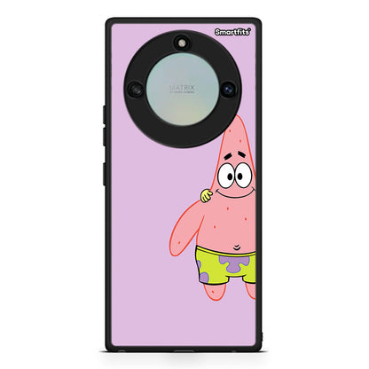 Honor X40 Friends Patrick θήκη από τη Smartfits με σχέδιο στο πίσω μέρος και μαύρο περίβλημα | Smartphone case with colorful back and black bezels by Smartfits