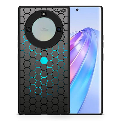 Θήκη Honor X40 Hexagonal Geometric από τη Smartfits με σχέδιο στο πίσω μέρος και μαύρο περίβλημα | Honor X40 Hexagonal Geometric case with colorful back and black bezels