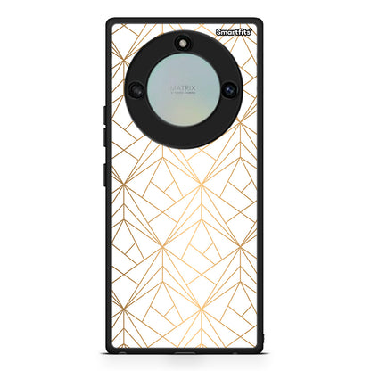 111 - Honor X40 Luxury White Geometric case, cover, bumper