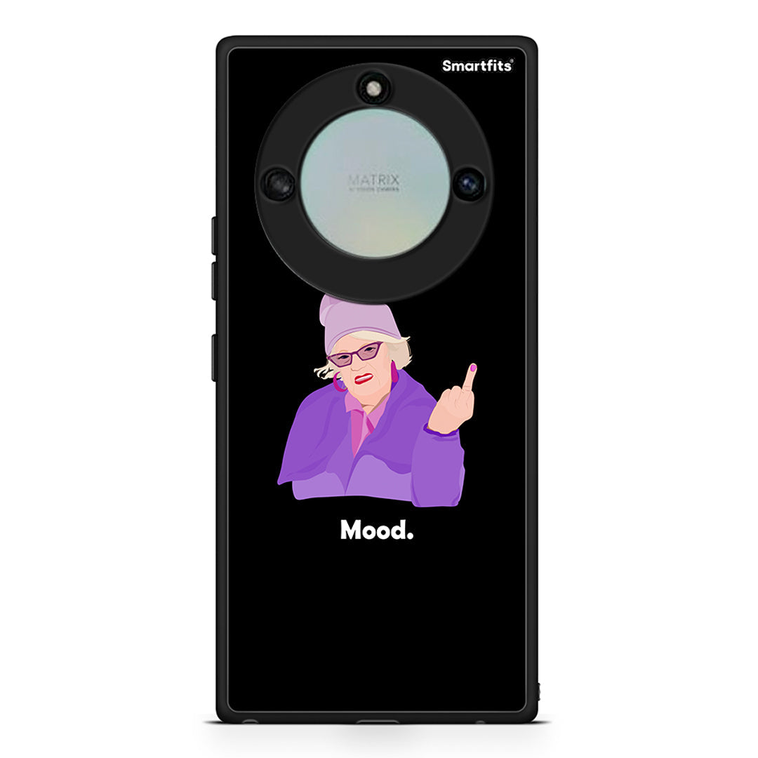 Honor X40 Grandma Mood Black θήκη από τη Smartfits με σχέδιο στο πίσω μέρος και μαύρο περίβλημα | Smartphone case with colorful back and black bezels by Smartfits