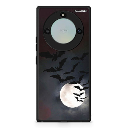 Honor X40 Halloween Bat Night Θήκη από τη Smartfits με σχέδιο στο πίσω μέρος και μαύρο περίβλημα | Smartphone case with colorful back and black bezels by Smartfits