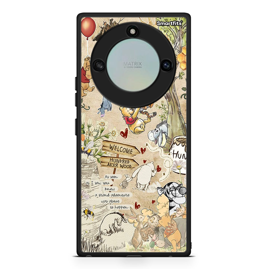 Honor X40 Happy Friends θήκη από τη Smartfits με σχέδιο στο πίσω μέρος και μαύρο περίβλημα | Smartphone case with colorful back and black bezels by Smartfits