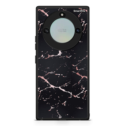 4 - Honor X40 Black Rosegold Marble case, cover, bumper