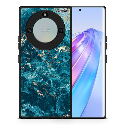 Θήκη Honor X40 Marble Blue από τη Smartfits με σχέδιο στο πίσω μέρος και μαύρο περίβλημα | Honor X40 Marble Blue case with colorful back and black bezels