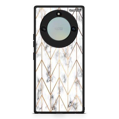 44 - Honor X40 Gold Geometric Marble case, cover, bumper