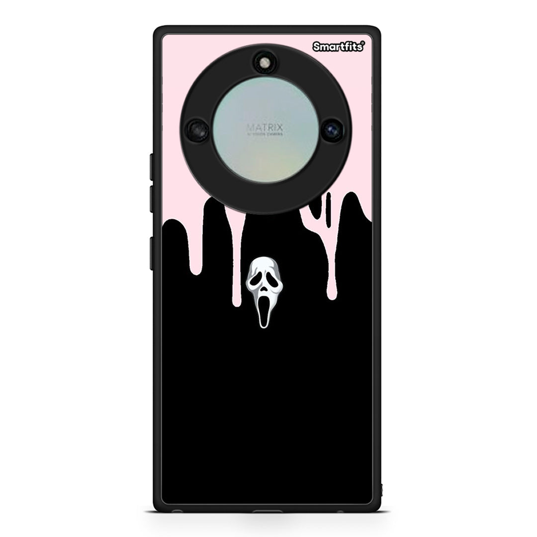 Honor X40 Melting Halloween Mask Θήκη από τη Smartfits με σχέδιο στο πίσω μέρος και μαύρο περίβλημα | Smartphone case with colorful back and black bezels by Smartfits