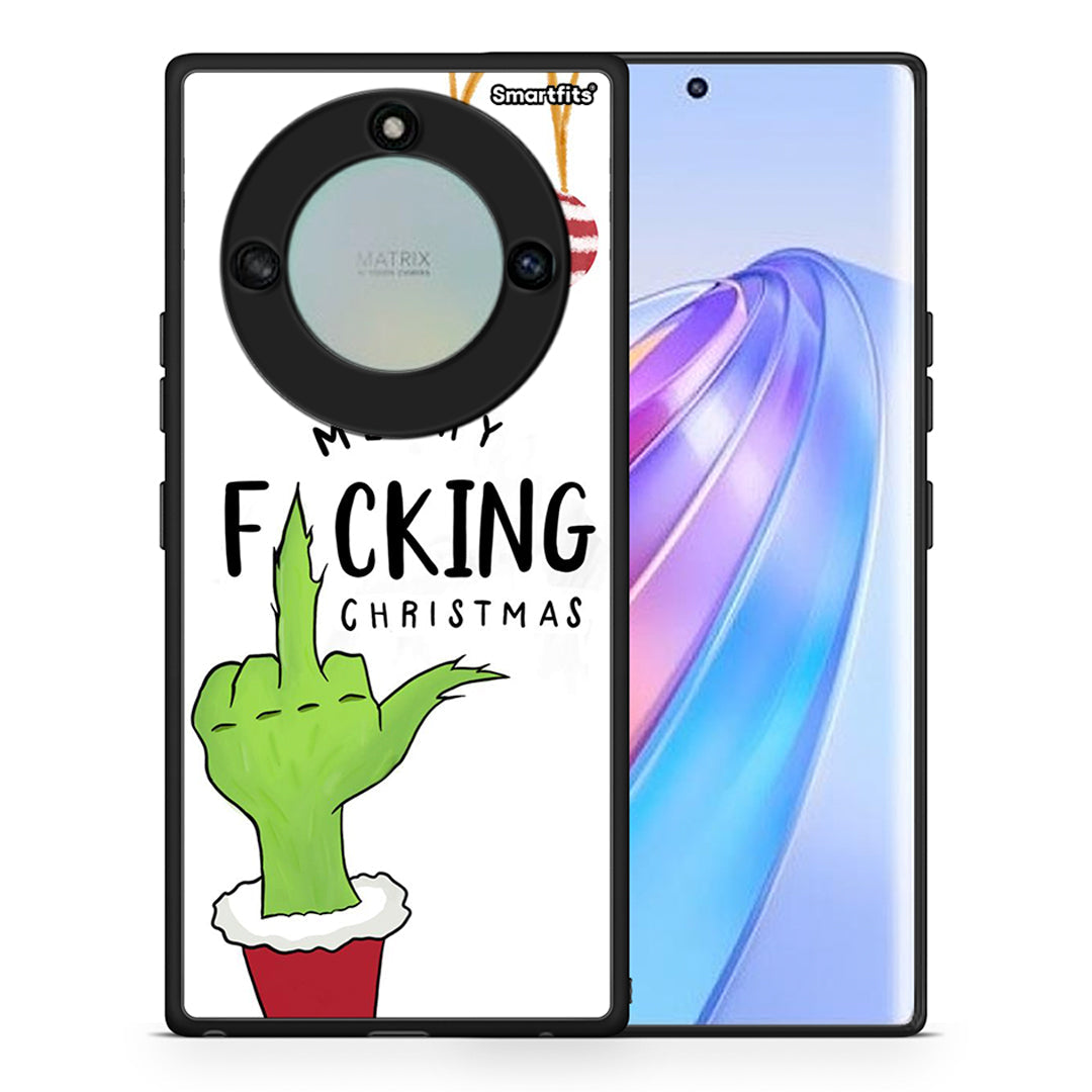 Θήκη Honor X40 Merry F Xmas από τη Smartfits με σχέδιο στο πίσω μέρος και μαύρο περίβλημα | Honor X40 Merry F Xmas case with colorful back and black bezels