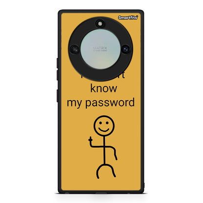 Honor X40 My Password Θήκη από τη Smartfits με σχέδιο στο πίσω μέρος και μαύρο περίβλημα | Smartphone case with colorful back and black bezels by Smartfits