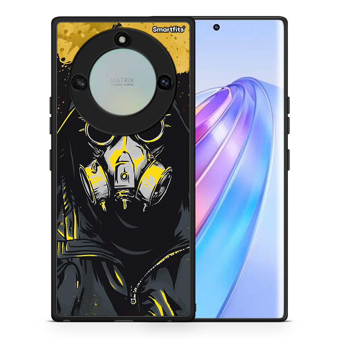 Θήκη Honor X40 Mask PopArt από τη Smartfits με σχέδιο στο πίσω μέρος και μαύρο περίβλημα | Honor X40 Mask PopArt case with colorful back and black bezels