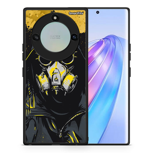 Θήκη Honor X40 Mask PopArt από τη Smartfits με σχέδιο στο πίσω μέρος και μαύρο περίβλημα | Honor X40 Mask PopArt case with colorful back and black bezels