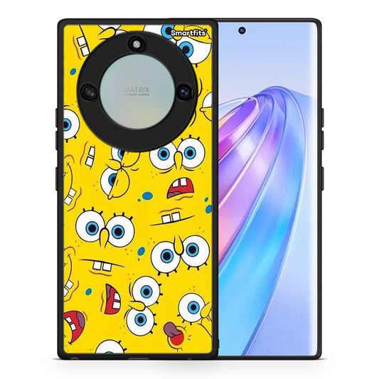Θήκη Honor X40 Sponge PopArt από τη Smartfits με σχέδιο στο πίσω μέρος και μαύρο περίβλημα | Honor X40 Sponge PopArt case with colorful back and black bezels