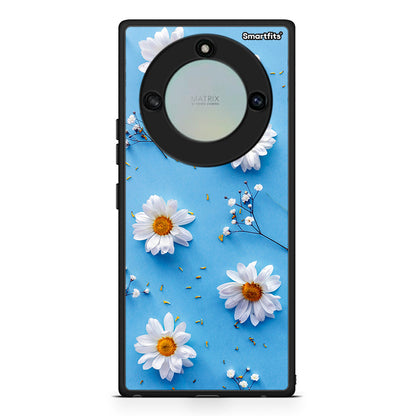 Honor X40 Real Daisies θήκη από τη Smartfits με σχέδιο στο πίσω μέρος και μαύρο περίβλημα | Smartphone case with colorful back and black bezels by Smartfits