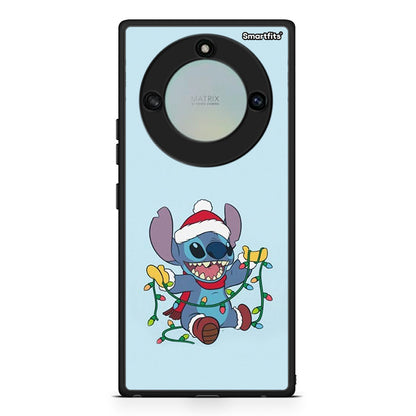 Honor X40 Santa Stich θήκη από τη Smartfits με σχέδιο στο πίσω μέρος και μαύρο περίβλημα | Smartphone case with colorful back and black bezels by Smartfits