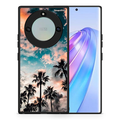 Θήκη Honor X40 Sky Summer από τη Smartfits με σχέδιο στο πίσω μέρος και μαύρο περίβλημα | Honor X40 Sky Summer case with colorful back and black bezels