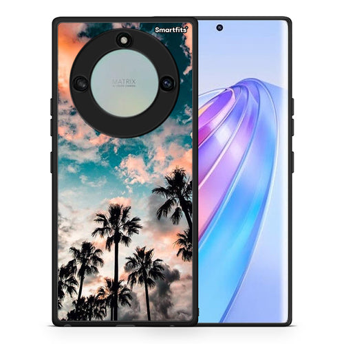 Θήκη Honor X40 Sky Summer από τη Smartfits με σχέδιο στο πίσω μέρος και μαύρο περίβλημα | Honor X40 Sky Summer case with colorful back and black bezels