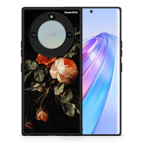 Θήκη Honor X40 Vintage Roses από τη Smartfits με σχέδιο στο πίσω μέρος και μαύρο περίβλημα | Honor X40 Vintage Roses case with colorful back and black bezels