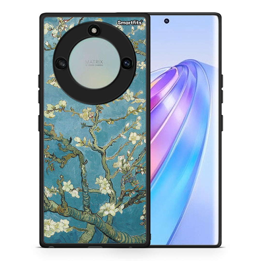 Θήκη Honor X40 White Blossoms από τη Smartfits με σχέδιο στο πίσω μέρος και μαύρο περίβλημα | Honor X40 White Blossoms case with colorful back and black bezels