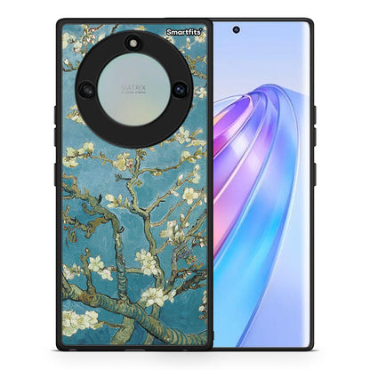 Θήκη Honor X40 White Blossoms από τη Smartfits με σχέδιο στο πίσω μέρος και μαύρο περίβλημα | Honor X40 White Blossoms case with colorful back and black bezels