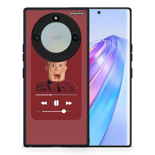 Θήκη Honor X40 Xmas Alone Music από τη Smartfits με σχέδιο στο πίσω μέρος και μαύρο περίβλημα | Honor X40 Xmas Alone Music case with colorful back and black bezels