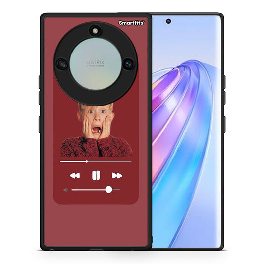 Θήκη Honor X40 Xmas Alone Music από τη Smartfits με σχέδιο στο πίσω μέρος και μαύρο περίβλημα | Honor X40 Xmas Alone Music case with colorful back and black bezels