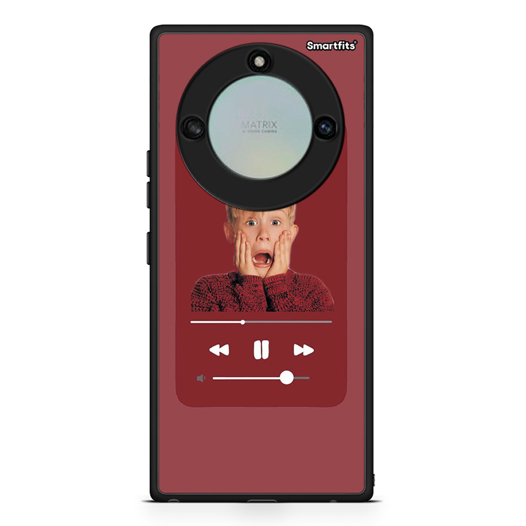 Honor X40 Xmas Alone Music θήκη από τη Smartfits με σχέδιο στο πίσω μέρος και μαύρο περίβλημα | Smartphone case with colorful back and black bezels by Smartfits