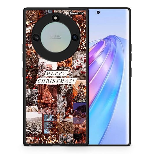 Θήκη Honor X40 Xmas Collage από τη Smartfits με σχέδιο στο πίσω μέρος και μαύρο περίβλημα | Honor X40 Xmas Collage case with colorful back and black bezels
