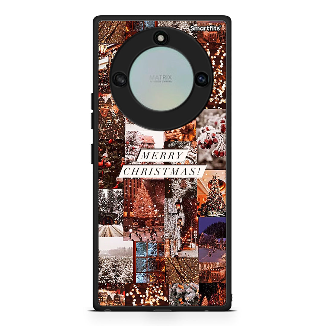 Honor X40 Xmas Collage θήκη από τη Smartfits με σχέδιο στο πίσω μέρος και μαύρο περίβλημα | Smartphone case with colorful back and black bezels by Smartfits