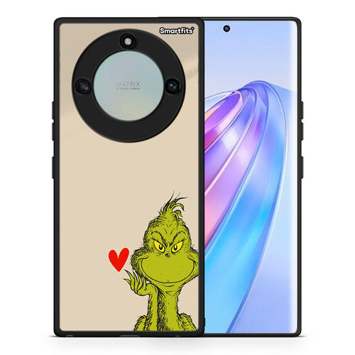 Θήκη Honor X40 Xmas Grinch από τη Smartfits με σχέδιο στο πίσω μέρος και μαύρο περίβλημα | Honor X40 Xmas Grinch case with colorful back and black bezels