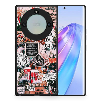 Θήκη Honor X40 Xmas Habbits από τη Smartfits με σχέδιο στο πίσω μέρος και μαύρο περίβλημα | Honor X40 Xmas Habbits case with colorful back and black bezels