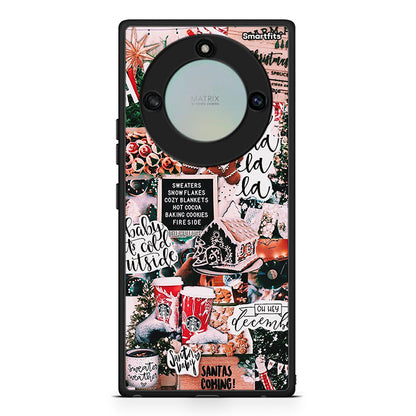 Honor X40 Xmas Habbits θήκη από τη Smartfits με σχέδιο στο πίσω μέρος και μαύρο περίβλημα | Smartphone case with colorful back and black bezels by Smartfits