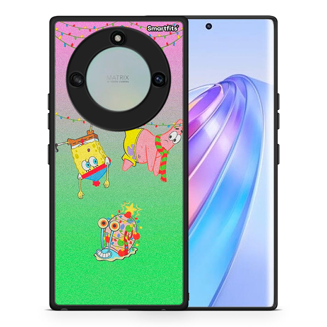 Θήκη Honor X40 Xmas Lights από τη Smartfits με σχέδιο στο πίσω μέρος και μαύρο περίβλημα | Honor X40 Xmas Lights case with colorful back and black bezels