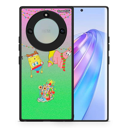 Θήκη Honor X40 Xmas Lights από τη Smartfits με σχέδιο στο πίσω μέρος και μαύρο περίβλημα | Honor X40 Xmas Lights case with colorful back and black bezels