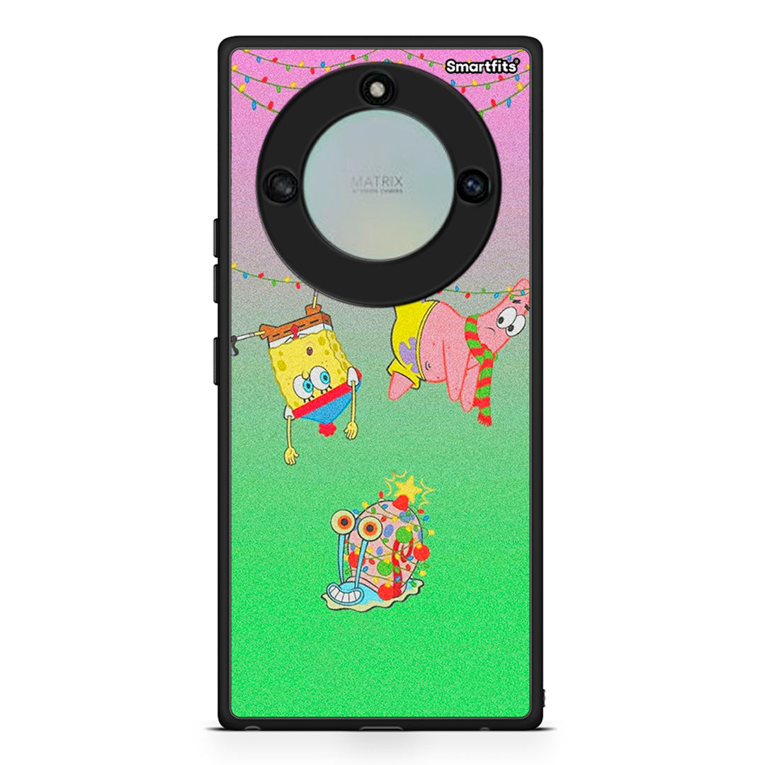 Honor X40 Xmas Lights θήκη από τη Smartfits με σχέδιο στο πίσω μέρος και μαύρο περίβλημα | Smartphone case with colorful back and black bezels by Smartfits